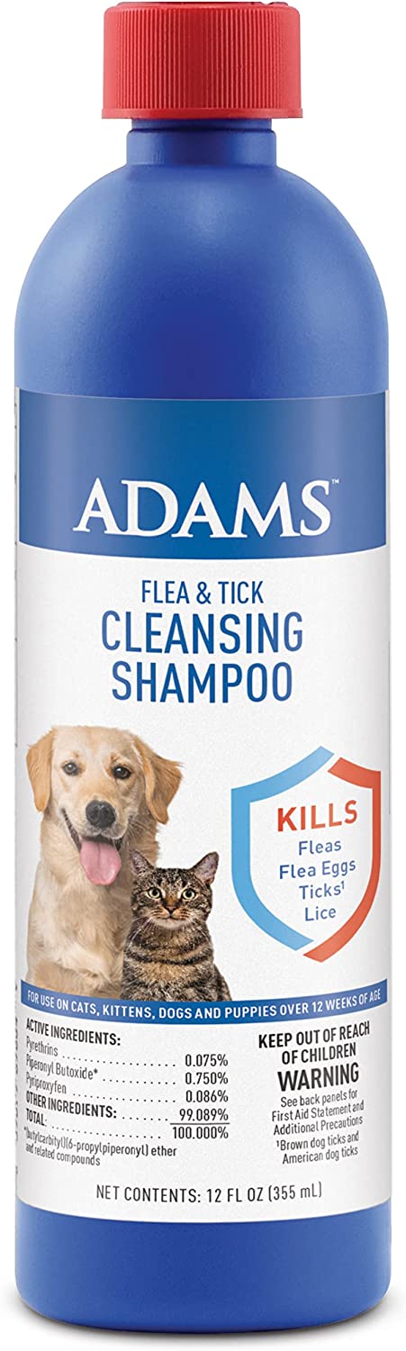 Adams Flea & Tick Cleansing Shampoo 12oz