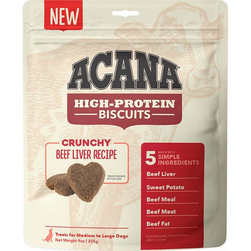 Acana Crunchy Dog Biscuit Treat Beef Liver Large 9oz - BlackPaw - For Every Adventure