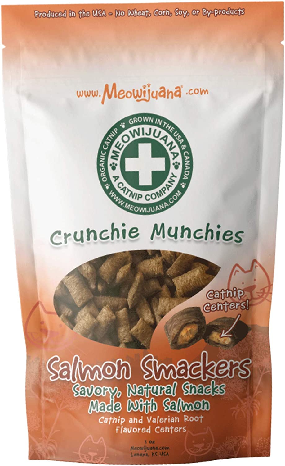 Meowijuana Crunchie Munchies Salmon 3oz