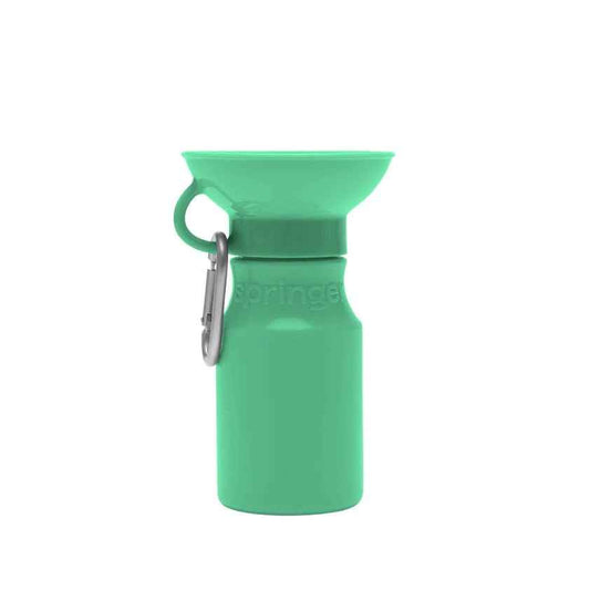 Springer Mini Dog Water Travel Bottle 15oz Green