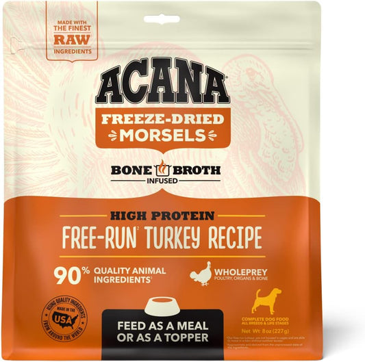 Acana Freeze-Dried Food Morsels 8oz Turkey Recipe - BlackPaw - For Every Adventure