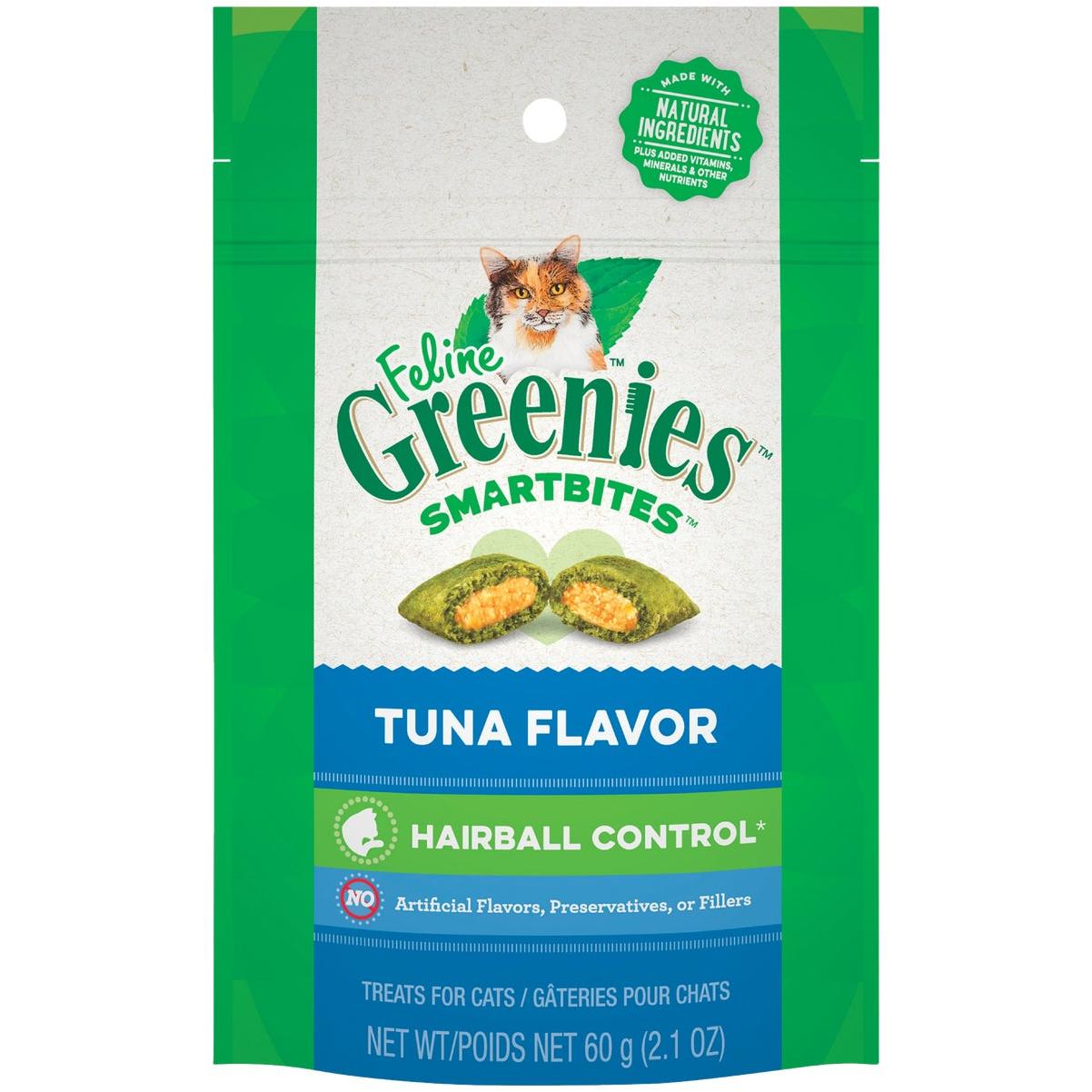 Feline Greenies Smartbites Hairball Tuna 2.1oz - BlackPaw