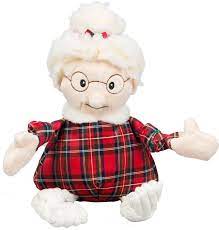 HuggleHounds Plaid Mrs. Claus Small - BlackPaw