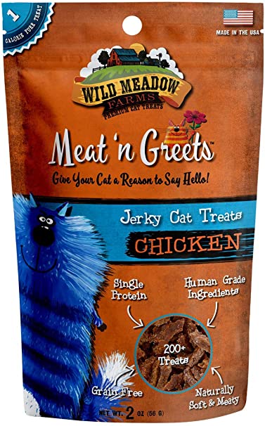 Meat ‘n Greets Jerky Cat Treats Chicken 2 oz - BlackPaw - For Every Adventure