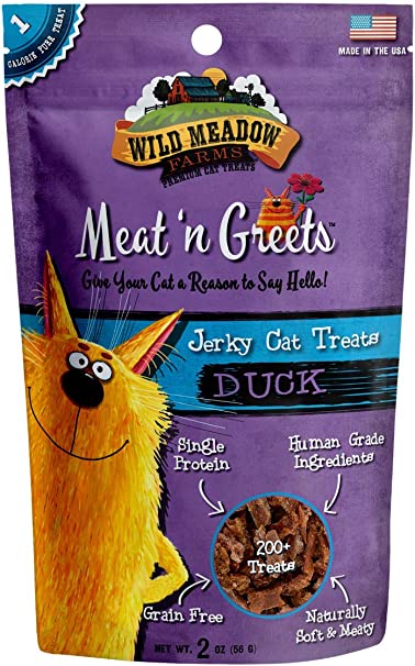 Meat ‘n Greets Jerky Cat Treats Duck 2oz - BlackPaw - For Every Adventure