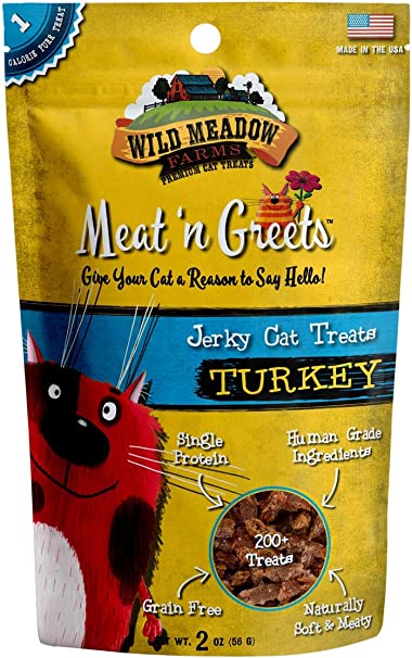 Meat ‘n Greets Jerky Cat Treats Turkey 2oz - BlackPaw - For Every Adventure