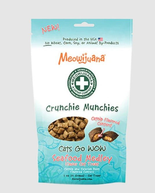 Meowijuana Crunchie Munchies Seafood 3oz - BlackPaw - For Every Adventure