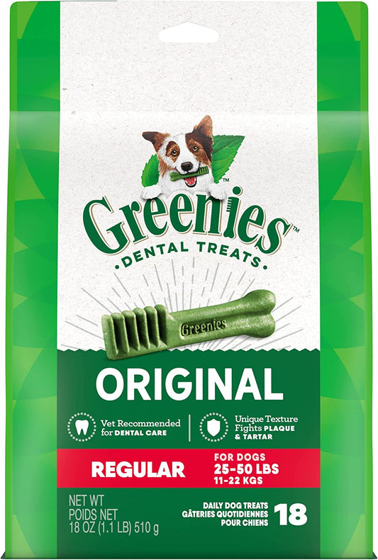 Greenies Dental Treats Original Regular 25-50lb Dogs