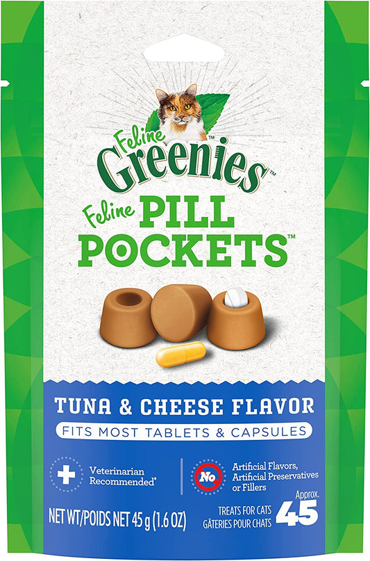 Feline Greenies Pill Pockets Tuna & Cheese 1.6oz