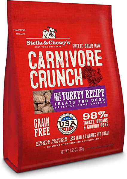 Stella & Chewy’s Freeze-Dried Raw Carnivore Crunch Treats Turkey