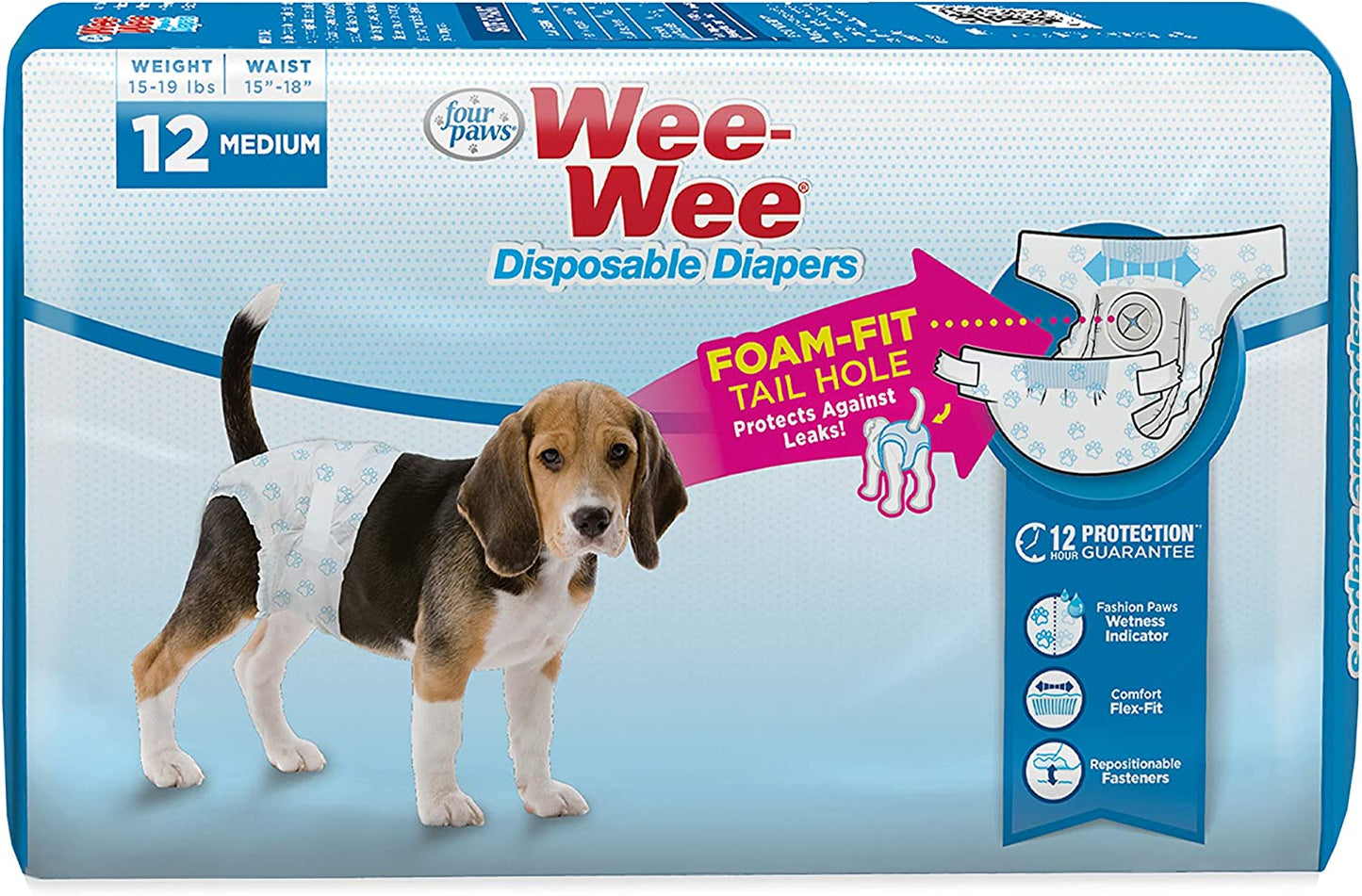 Four Paws Wee-Wee Diapers 12ct