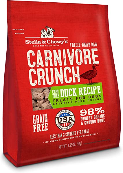 Stella & Chewy’s Freeze-Dried Raw Carnivore Crunch Treats Duck