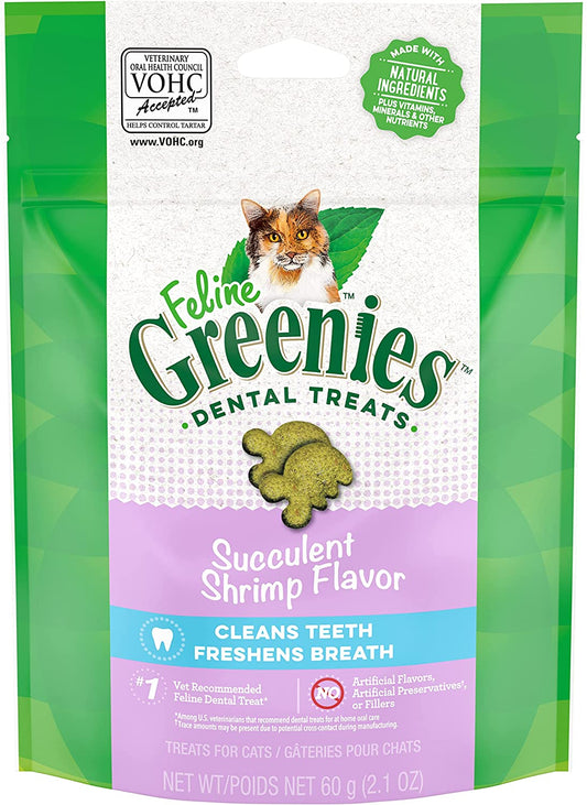 Feline Greenies Dental Treats Shrimp Flavor