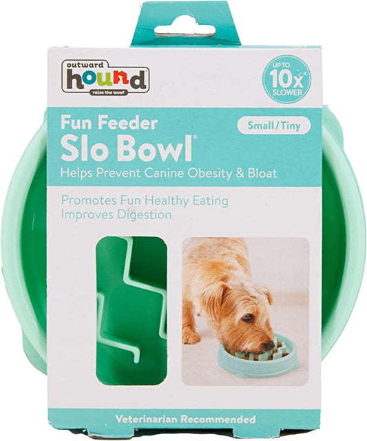 Outward Hound Fun Feeder Slo Bowl Maze Mint Small - BlackPaw - For Every Adventure