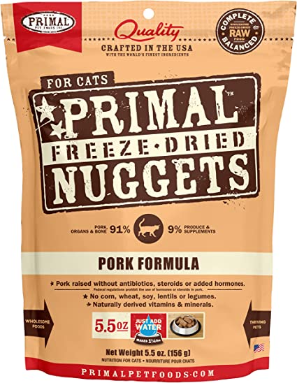 Primal Cat Freeze-Dried Nuggets 14oz Pork - BlackPaw