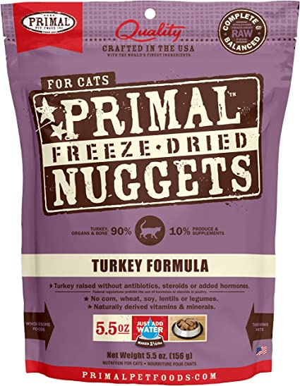 Primal Cat Freeze-Dried Nuggets 14oz Turkey - BlackPaw