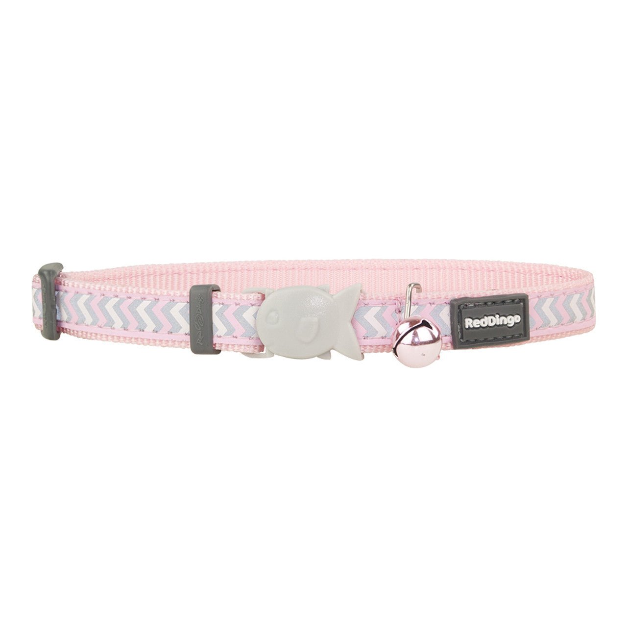 Red Dingo Reflective Cat Collar Black 8-13” Pink - BlackPaw - For Every Adventure