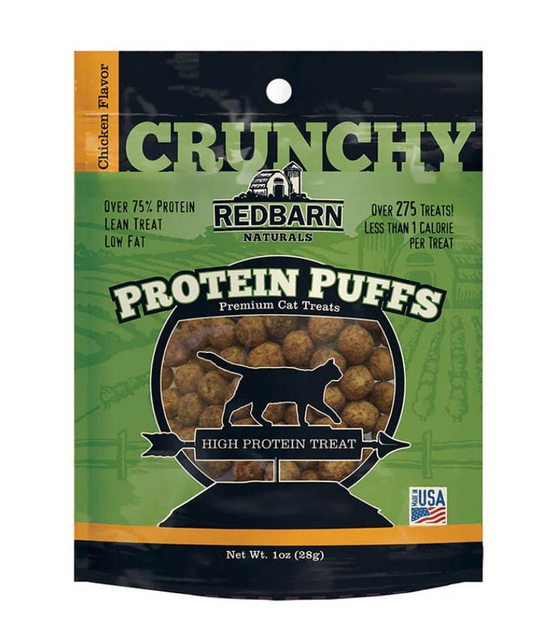 Redbarn Cat Crunchy Protein Puffs Chicken 1oz - BlackPaw
