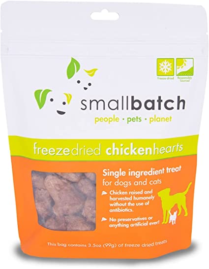 Small Batch Freeze Dried Chicken Hearts 3.5oz - BlackPaw - For Every Adventure