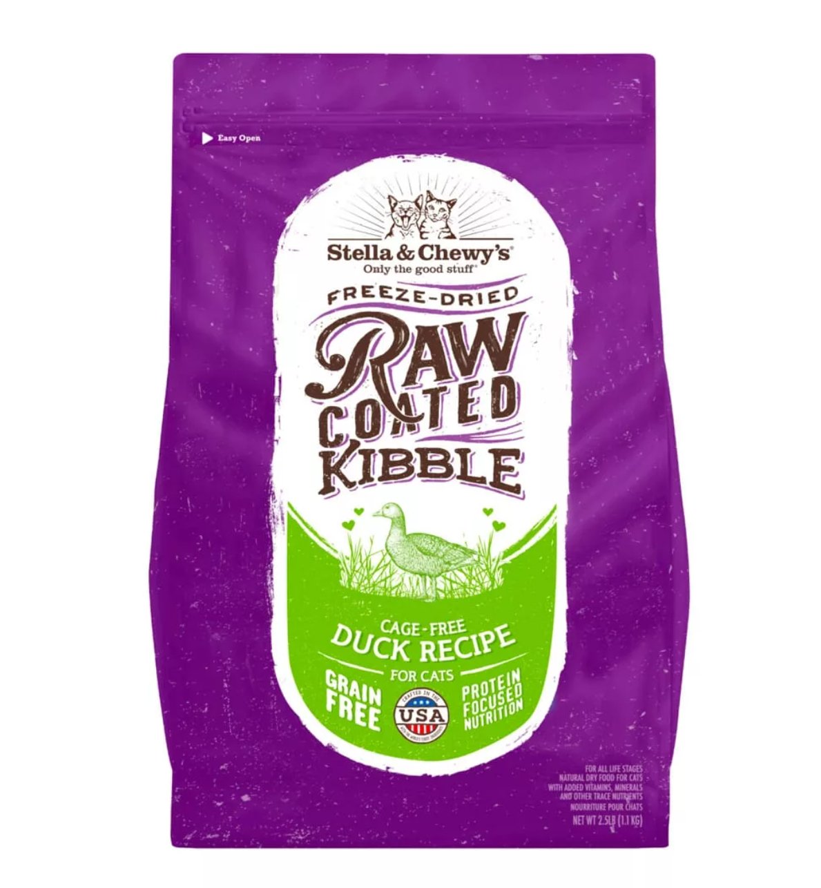 Stella and Chewy’s Cat Freeze-Dried Raw Coated Kibble Duck - BlackPaw - For Every Adventure