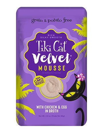Tiki Cat Velvet Mousse Chicken and Egg Pouch - BlackPaw - For Every Adventure
