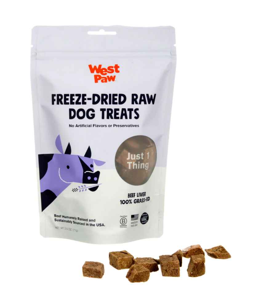 West Paw Freeze-Dried Raw Dog Treats Beef Liver 2.5oz - BlackPaw
